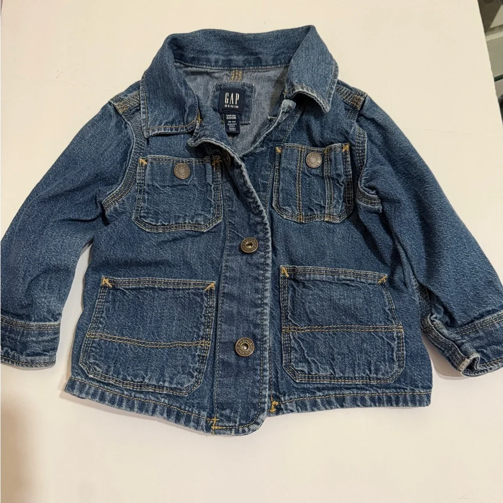 Gap denim kids button jacket